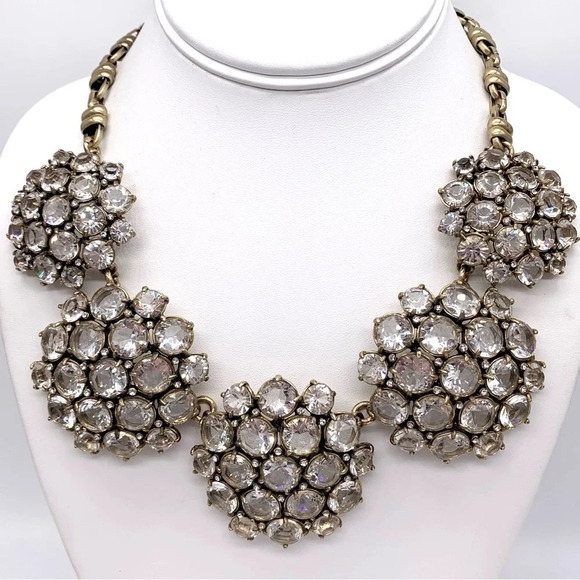 J. Crew Jeweled Cluster Necklace - Picture 1 of 4